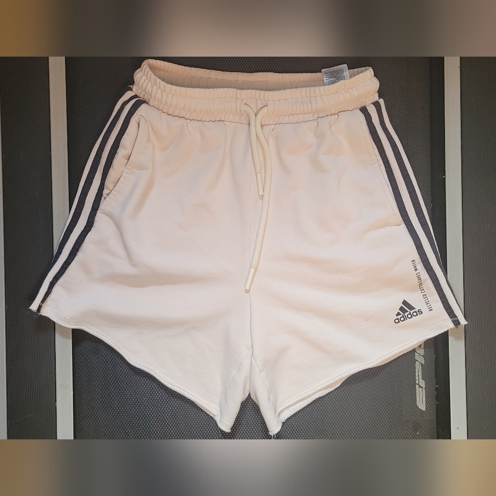 sS Adidas White Shorts with Black Accents